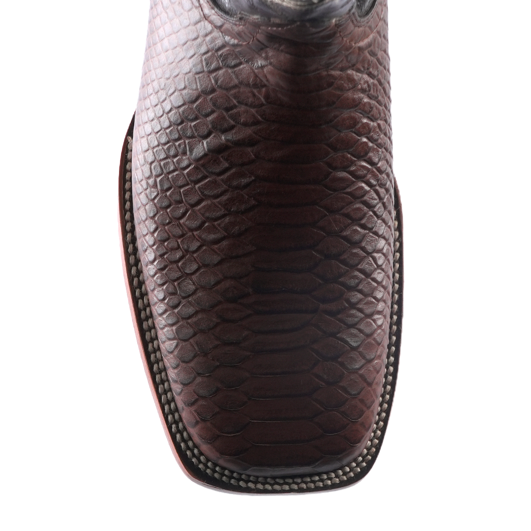 Texas Country Western Boot Python Choco E425