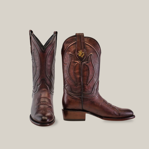 Western - Platinum - Brown - Roper Toe