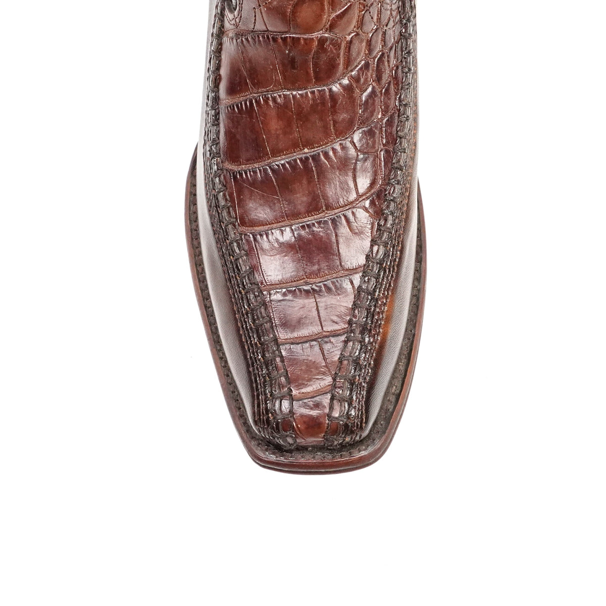 Alligator Belly Short Shaft Boots - Tobacco - Narrow Square Toe (FLO22) - Gomez Western Wear