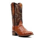 Austin Ostrich Boots - Brandy - Round Toe - Gomez Western Wear