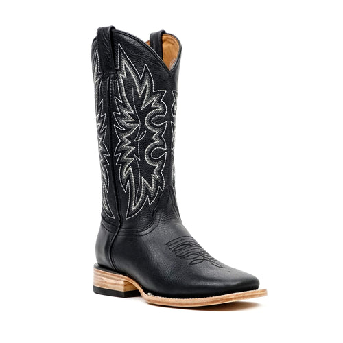 Barcelona Black Cowboy Boots - Square Toe (E422) - Gomez Western Wear