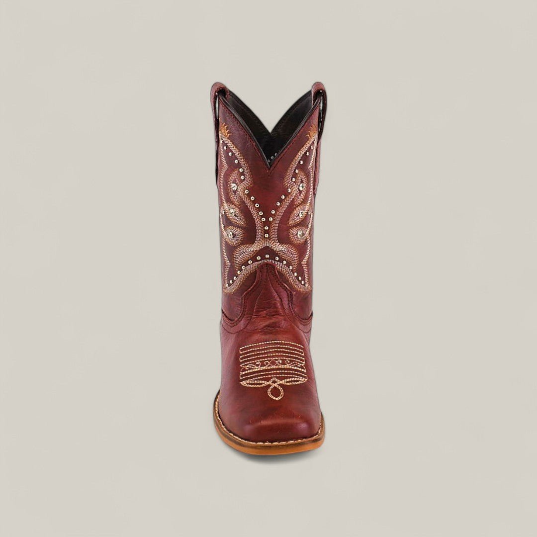 Blake Cognac - Square Toe - Kids Boots - Gomez Western Wear
