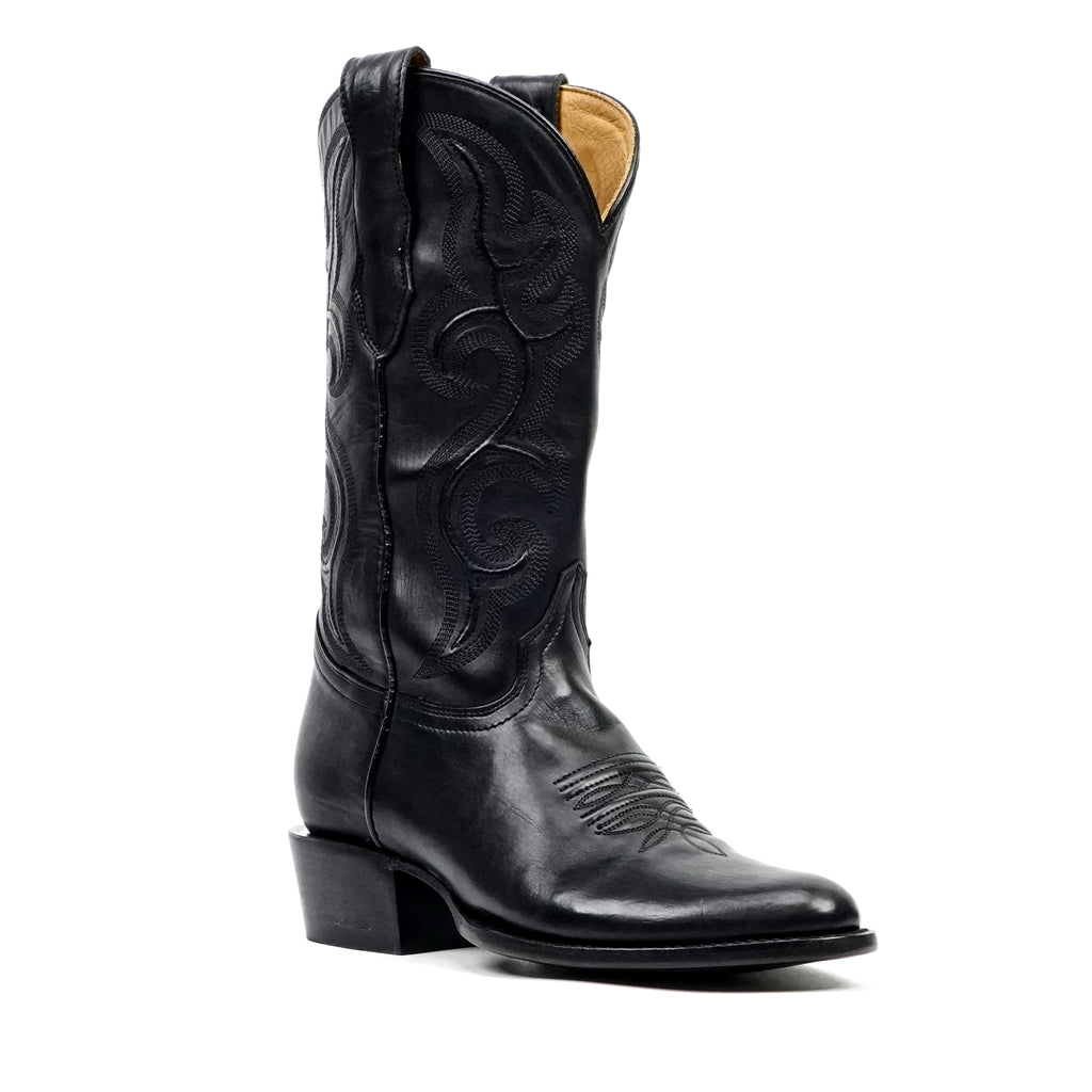 Boney Cowboy Boots - Clayton Black - Roper Toe (TS203) - Gomez Western Wear