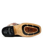 Butch Pirarucu Fish Boots - Camel Black - Narrow Square Toe - Gomez Western Wear
