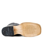 Caiman Belly Black Boots - Embossed Leather - Square Toe (E423) - Gomez Western Wear