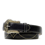 Cheyenne Black Leather Belt (C-V4301) - Gomez Western Wear