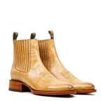 Clayton Gold Ankle Boots - Roper Toe (E964) - Gomez Western Wear