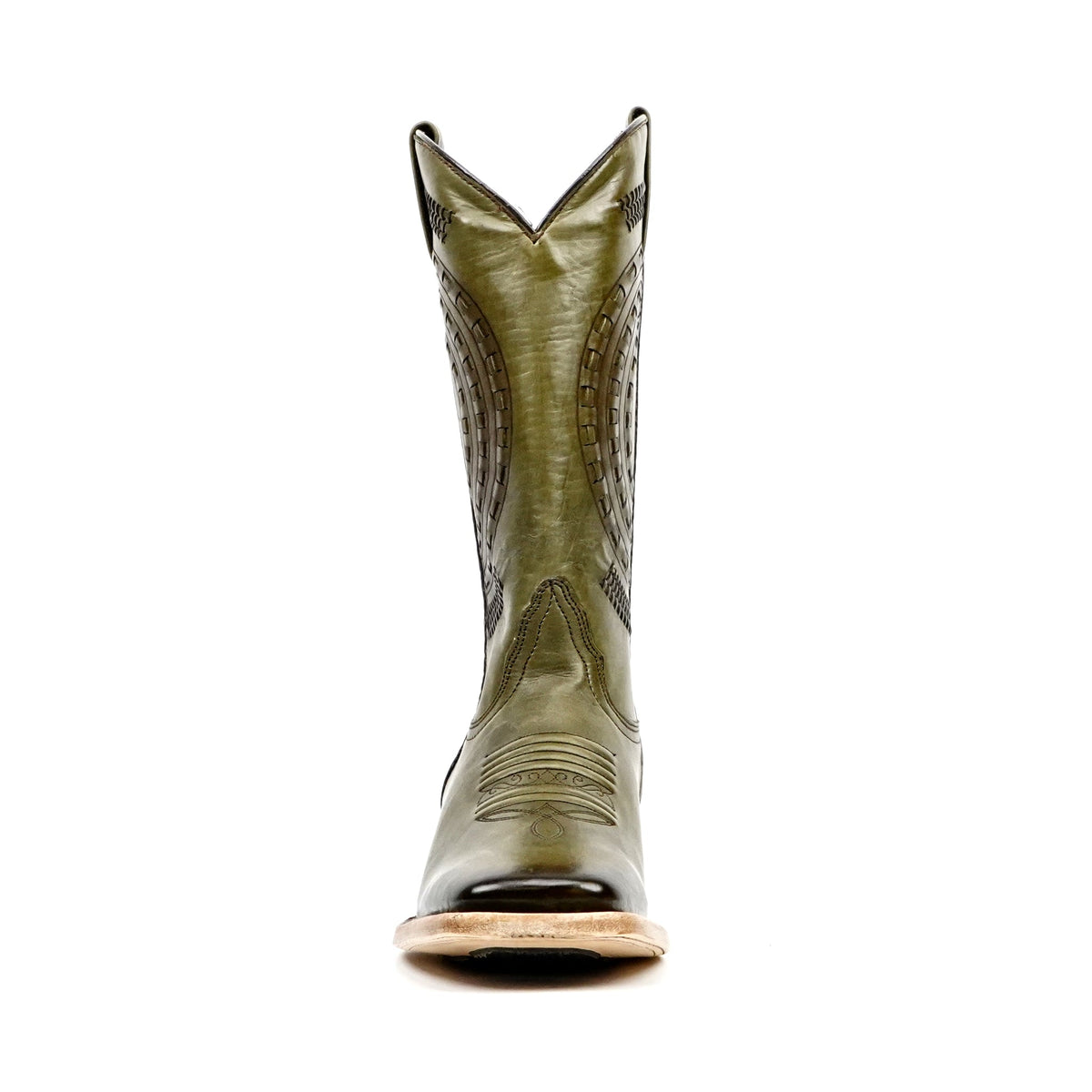 Cleyton Olive Cowboy Boots - Square Toe (E944) - Gomez Western Wear