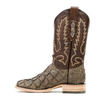 Connor Pirarucu Fish Boots - Mink Matte - Square Toe (PZ60) - Gomez Western Wear