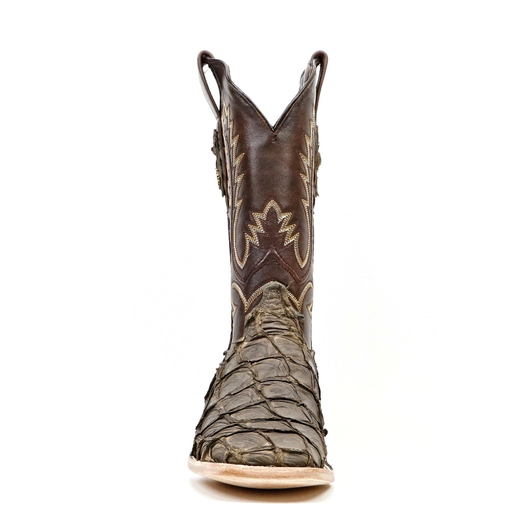 Connor Pirarucu Fish Boots - Mink Matte - Square Toe (PZ60) - Gomez Western Wear