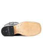 Crocodile Black Boots (Youth) - Embossed Leather - Square Toe (E427) - Gomez Western Wear