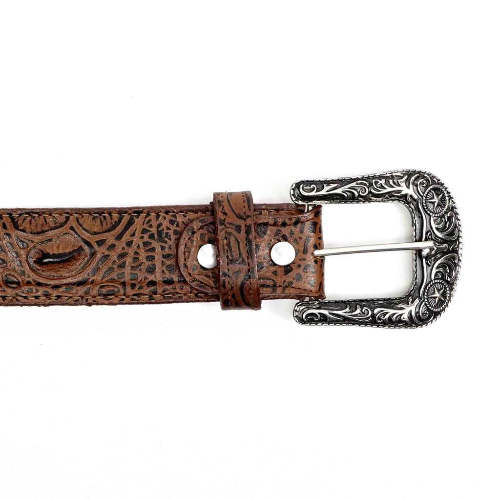 Crocodile Choco Belt - Embossed Leather (C-IMI) - Gomez Western Wear