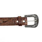 Crocodile Choco Belt - Embossed Leather (C-IMI) - Gomez Western Wear
