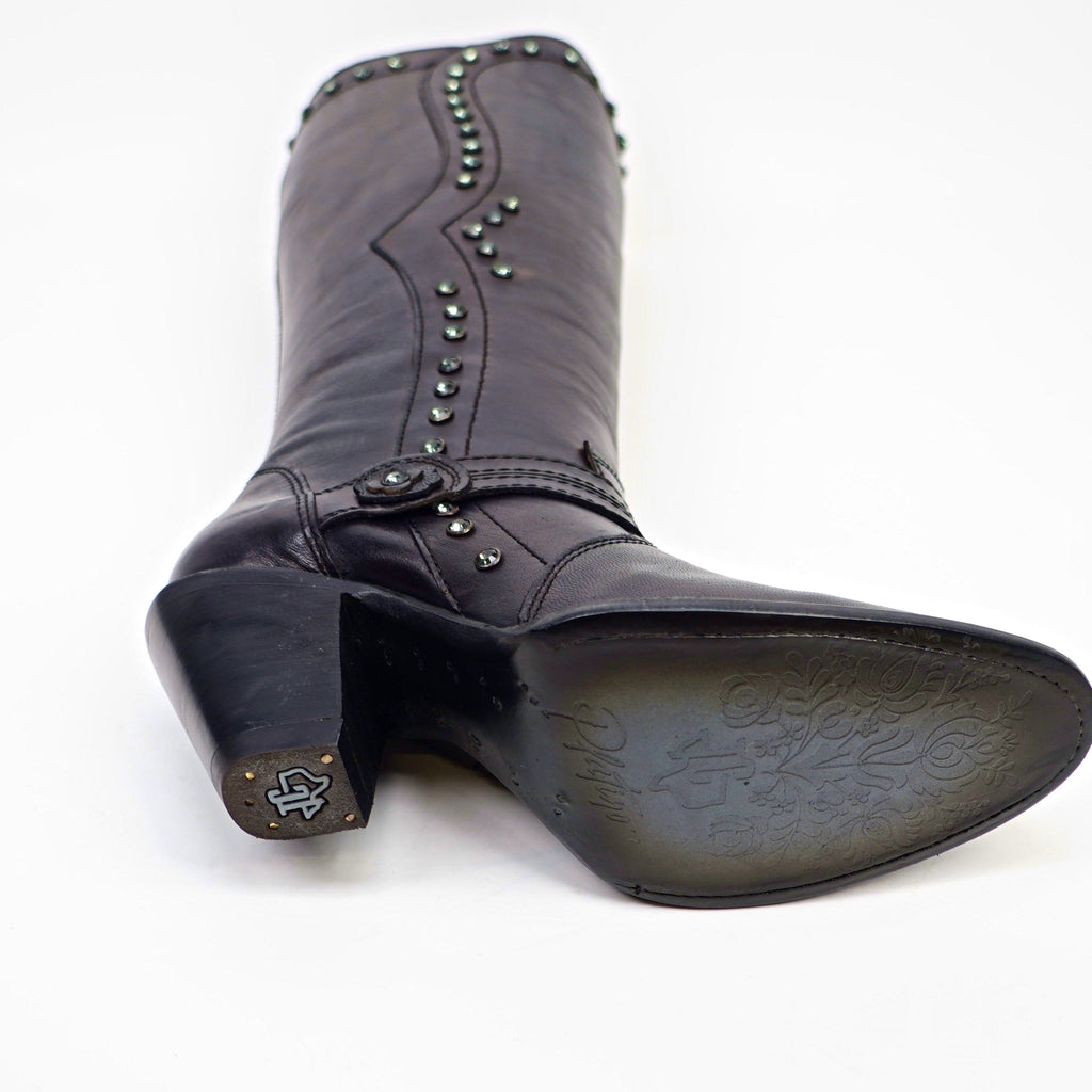 Denali Black Tall Shaft Boots - Round Toe - Gomez Western Wear