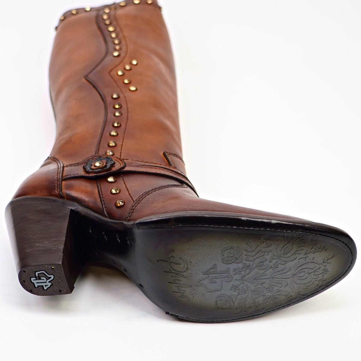 Denali Orange Tall Shaft Boots - Tall Shaft - Round Toe - Gomez Western Wear