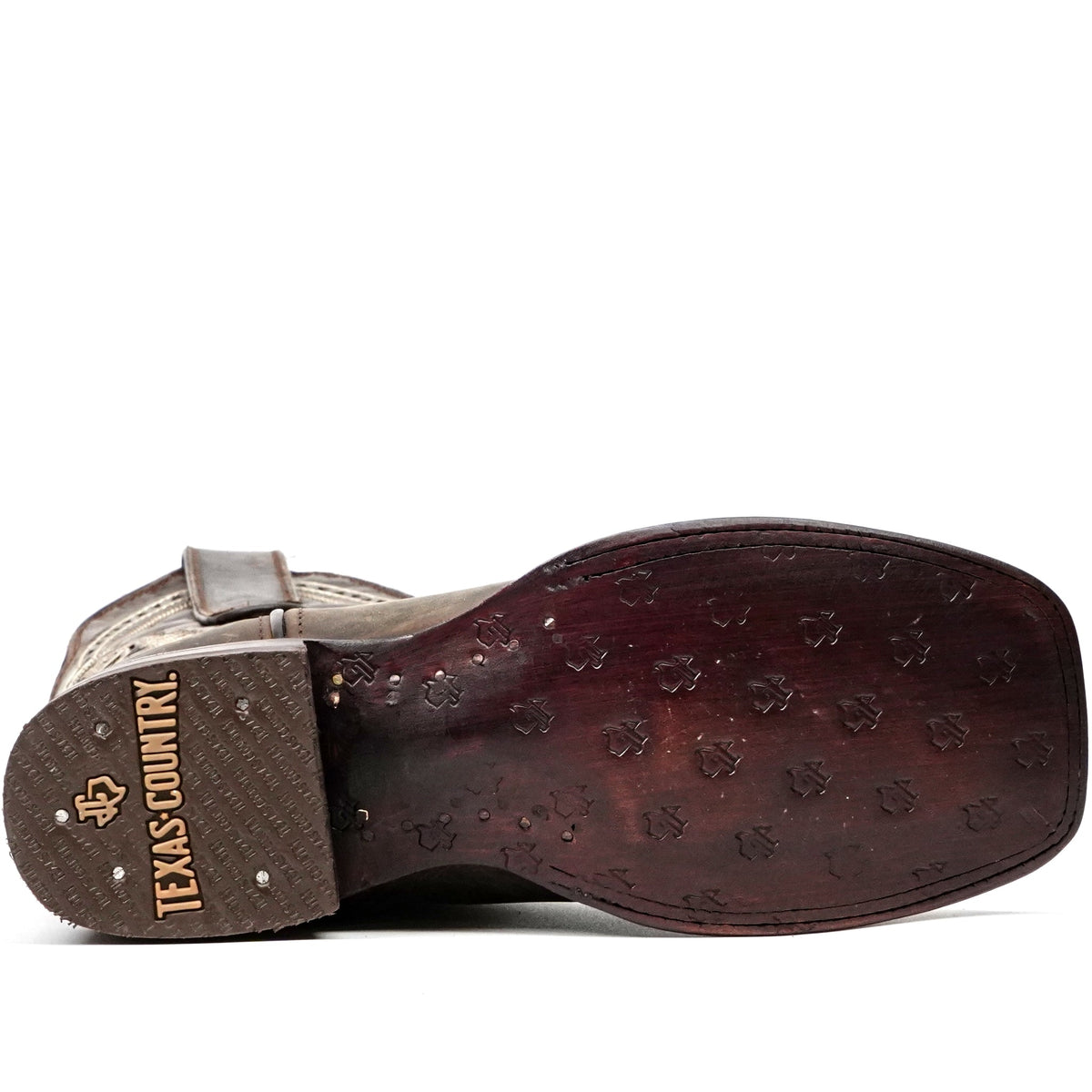 Distressed Mocha Leather Boots (Youth) - Square Toe (E29) - Gomez Western Wear