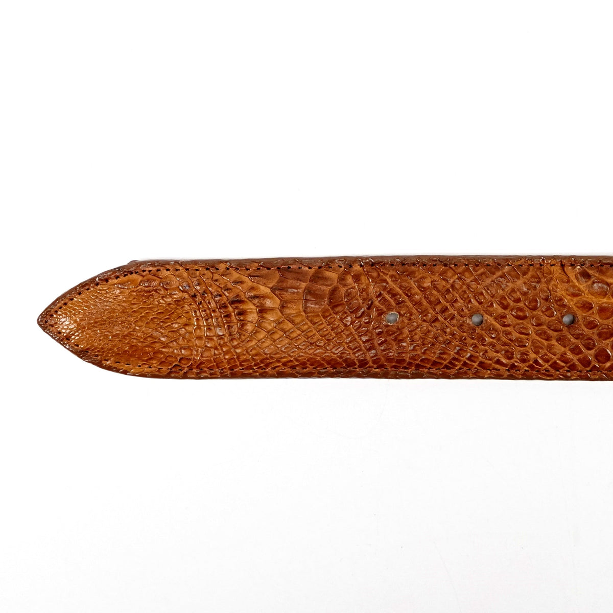 Exotic Full Quilt Caiman Belt - Honey (C-001) - Gomez Western Wear