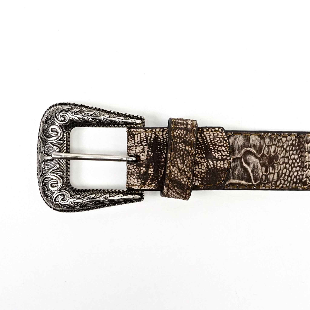 Exotic Ostrich Leg Belt - Orix (C-028) - Gomez Western Wear