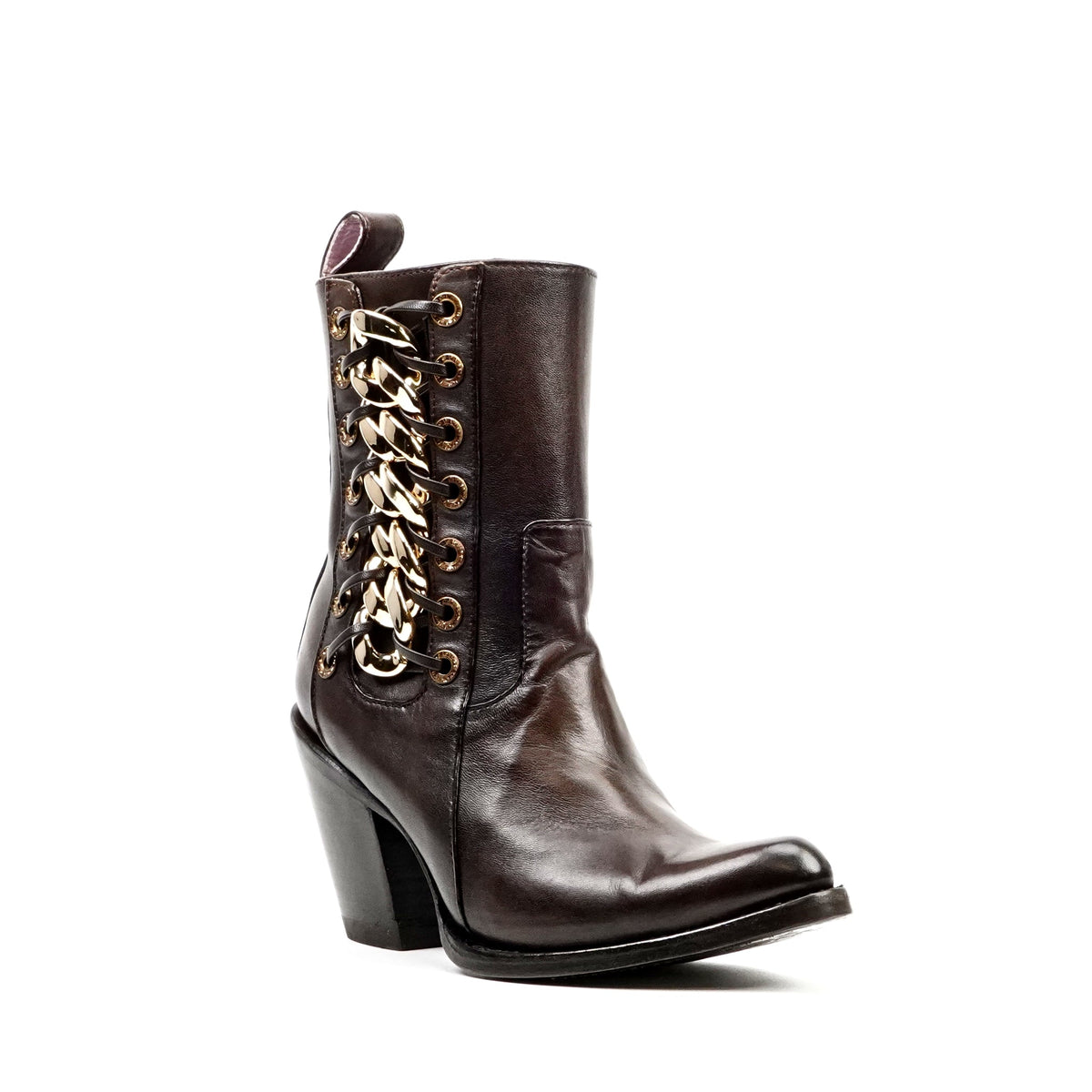 Francia Chocolate Brown Short Boots - J Toe - Gomez Western Wear