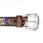 Hand-Tooled Leather Belt (B10) - Gomez Western Wear