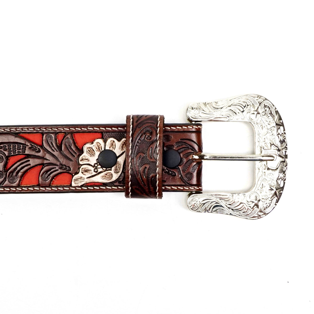 Hand-Tooled Leather Belt (MOD6) - Gomez Western Wear