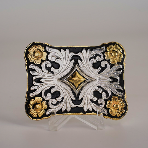 Floral Diamond Gold Buckle