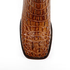 James Alligator Head Boots - Brandy - Square Toe (AP50) - Gomez Western Wear