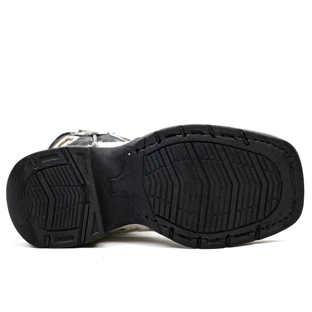 Kids Cowhair Boots- Double Density Sole - Square Toe - Gomez Western Wear