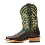 Kids Shrunken Choco Leather Boots - Square Toe (E3002) - Gomez Western Wear