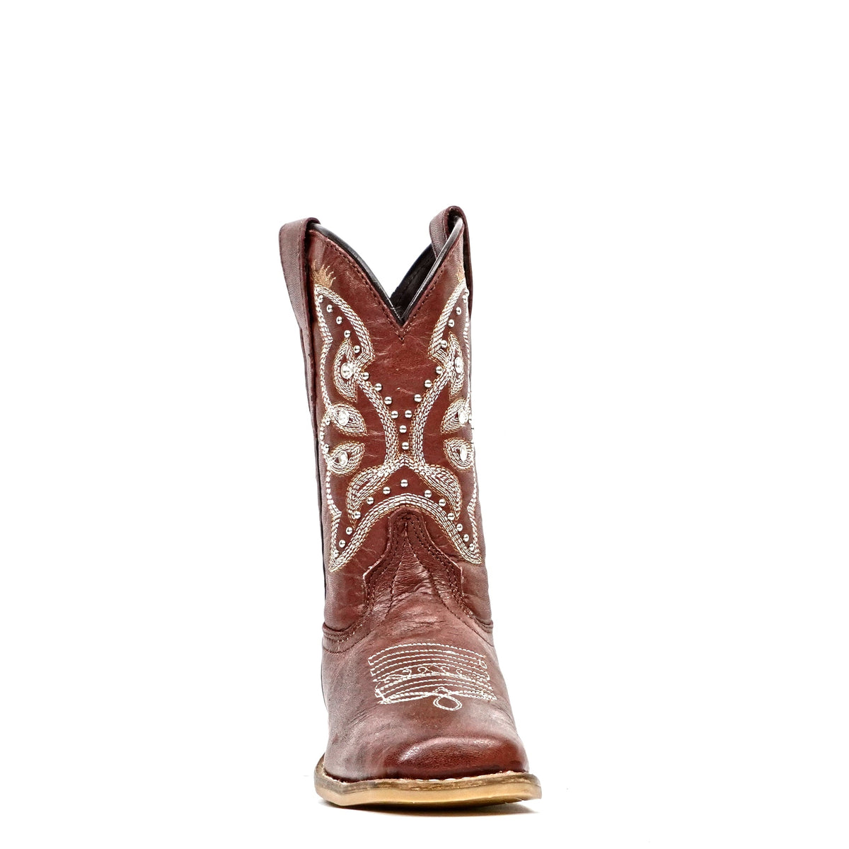 Marlon Cognac Girls Leather Boots - Slip-Resistant Sole - Square Toe (K-Blake) - Gomez Western Wear