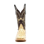 Ostrich Orix Cowboy Boots - Embossed Leather - Square Toe (E424) - Gomez Western Wear