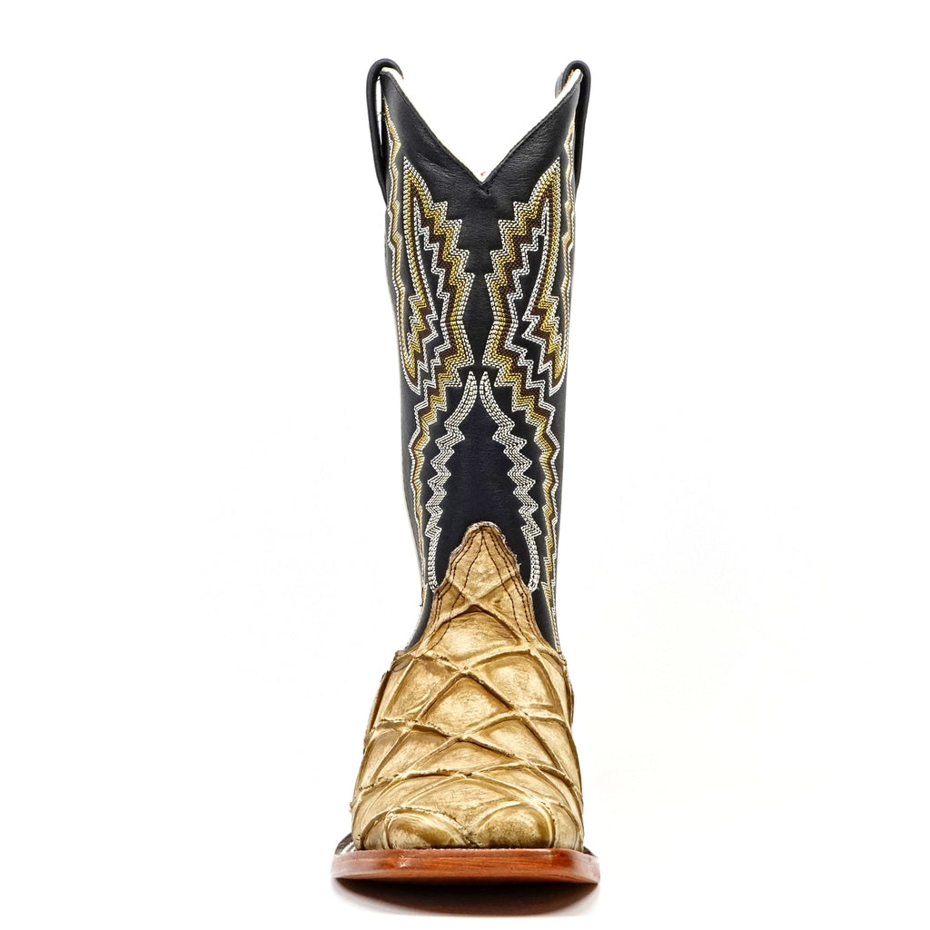 Pirarucu Fish Orix Boots - Embossed Leather - Square Toe (E962) - Gomez Western Wear