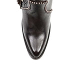 Praga Chocolate Brown Frills Boots - J Toe - Gomez Western Wear