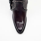 Praga Fringe Wine Tall Shaft Boots - J Toe - Gomez Western Wear