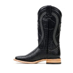 Python Black Boots - Embossed Leather - Square Toe (E913) - Gomez Western Wear
