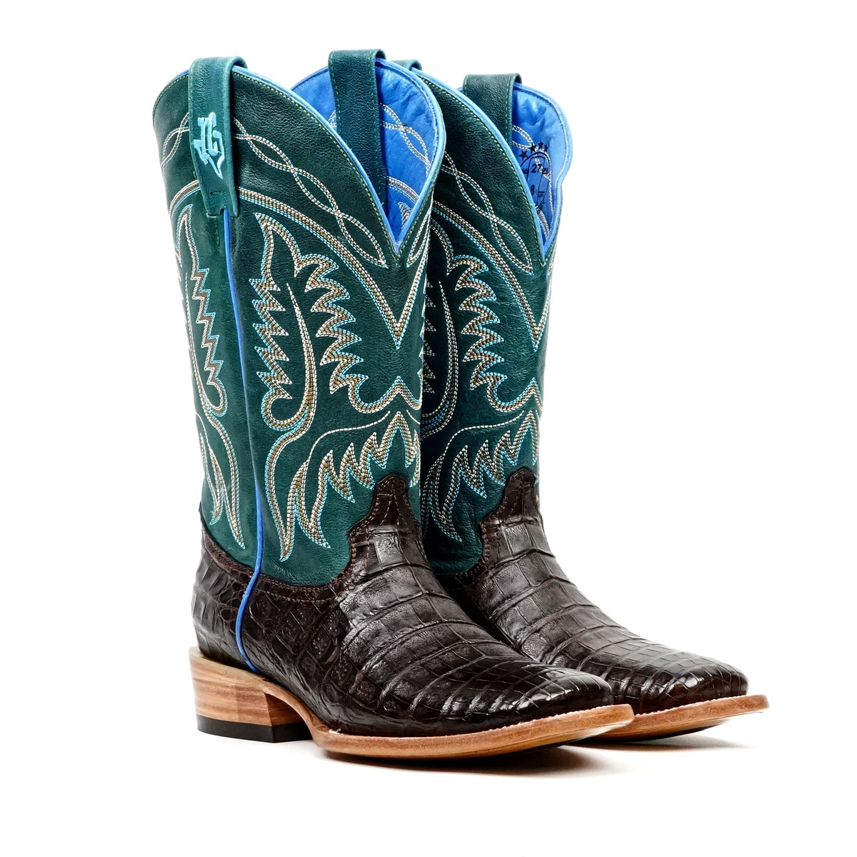 Ranger Caiman Belly Boots - Brown - Square Toe - Gomez Western Wear