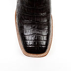 Ranger Caiman Belly Boots - Brown - Square Toe - Gomez Western Wear