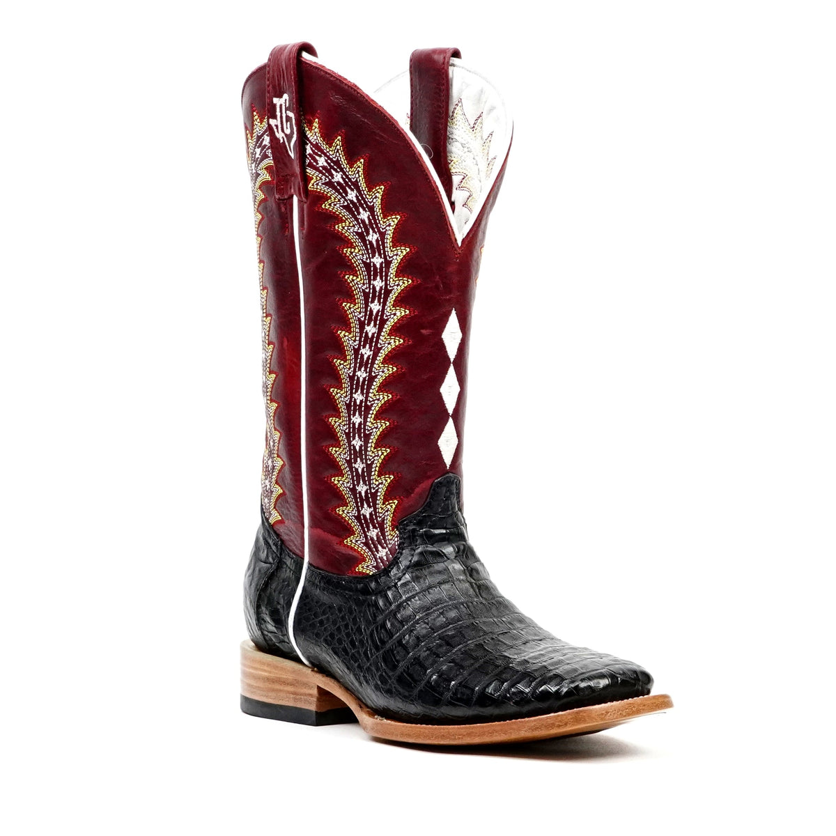 Ranger Caiman Full Belly Boots - Black - Square Toe - Gomez Western Wear