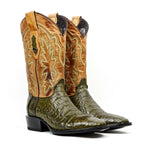 Rhodes Caiman Belly Boots - Agave - Cutter Toe - Gomez Western Wear