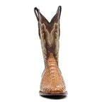 Rhodes Caiman Hornback Boots - Honey - Roper Toe - Gomez Western Wear