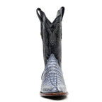 Rhodes Caiman Tail Boots - Denim Blue - Roper Toe - Gomez Western Wear