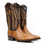 Rhodes Caiman Tail Boots - Honey - Cutter Toe - Gomez Western Wear