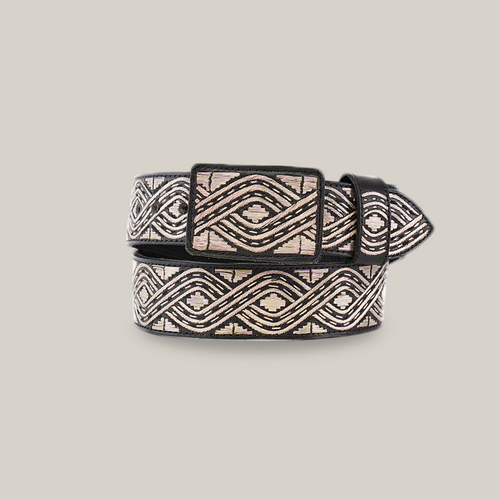 Artisanal Handmade Silver Belt Crossed