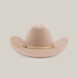 6X Sinaloa Belly, a tan cowboy hat with a wide brim and light brown band, showcasing Western heritage against a plain white background.