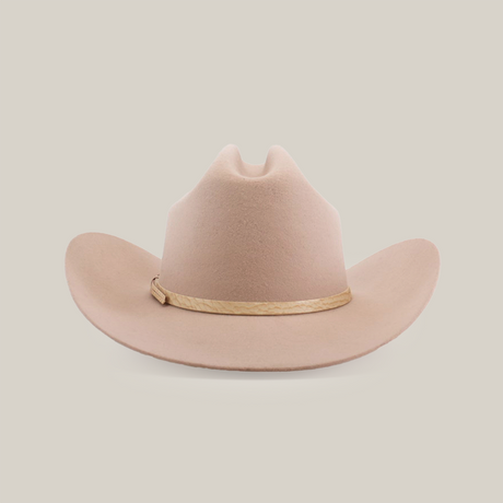 6X Sinaloa Belly, a tan cowboy hat with a wide brim and light brown band, showcasing Western heritage against a plain white background.