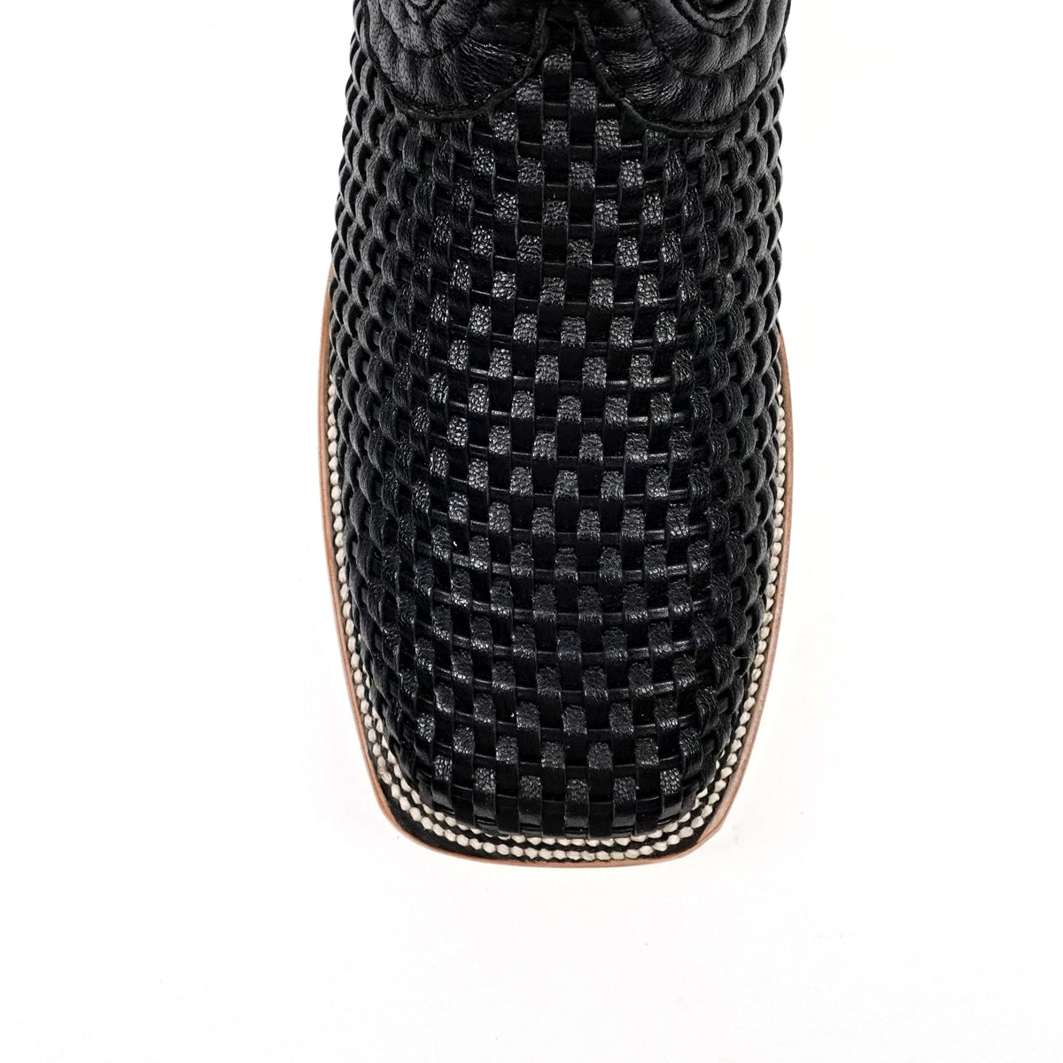 Rush Black Basketweave Boots - Square Toe (E633) - Gomez Western Wear