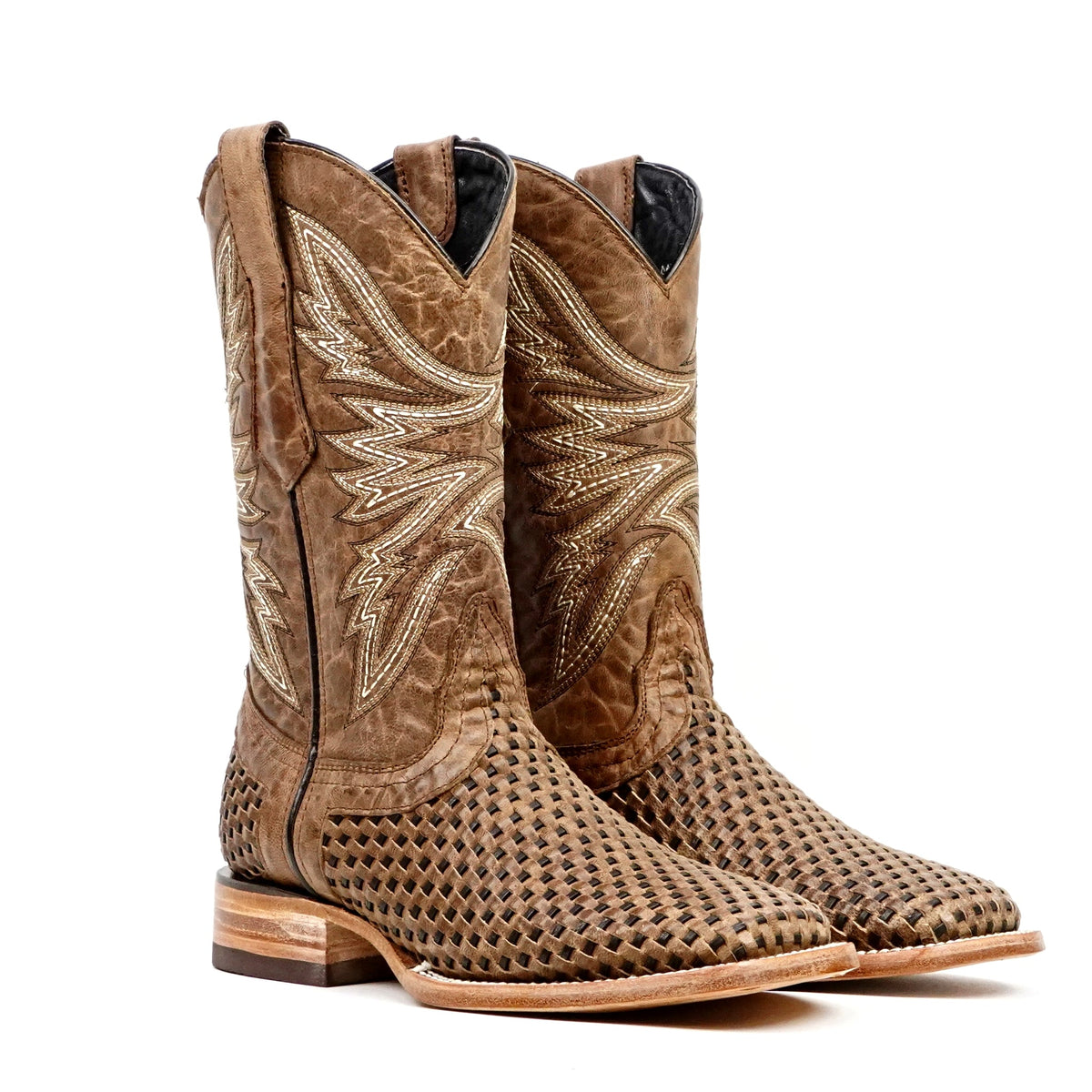 Sierra Orix Basketweave Boots - Square Toe (E634) - Gomez Western Wear