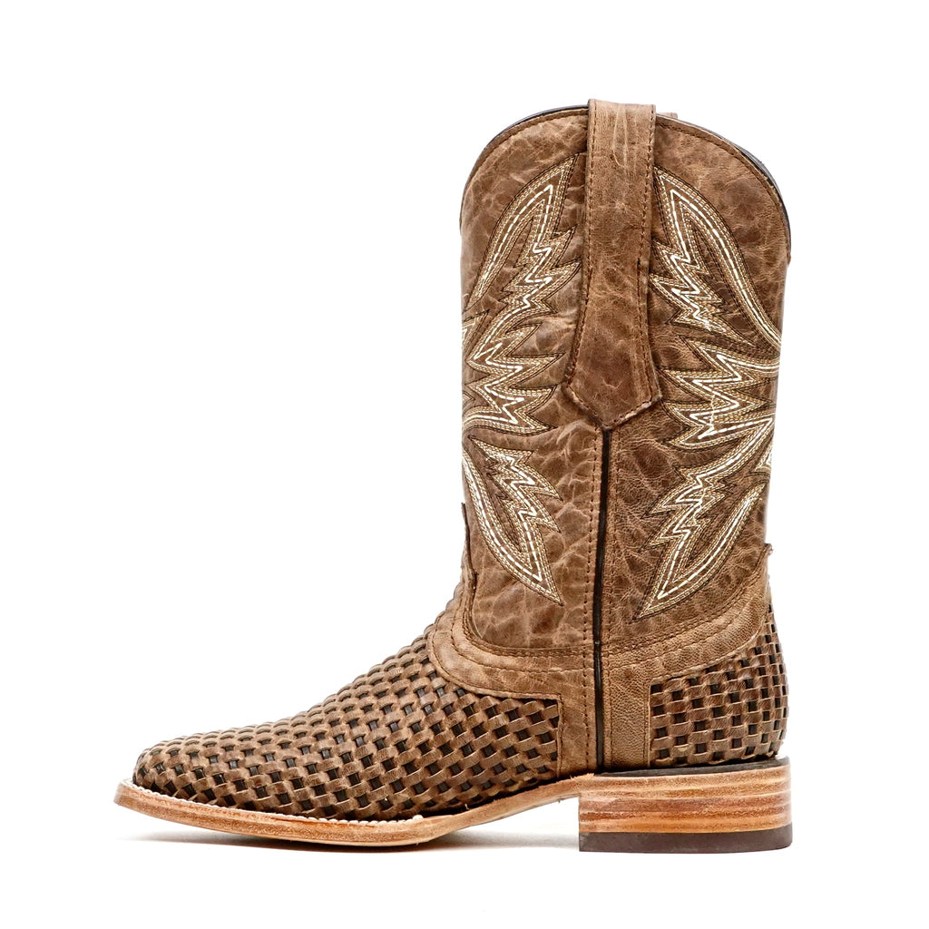 Sierra Orix Basketweave Boots - Square Toe (E634) - Gomez Western Wear