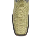 Tanner Python Boots - Jungle Green - Rodeo Toe (PN100) - Gomez Western Wear