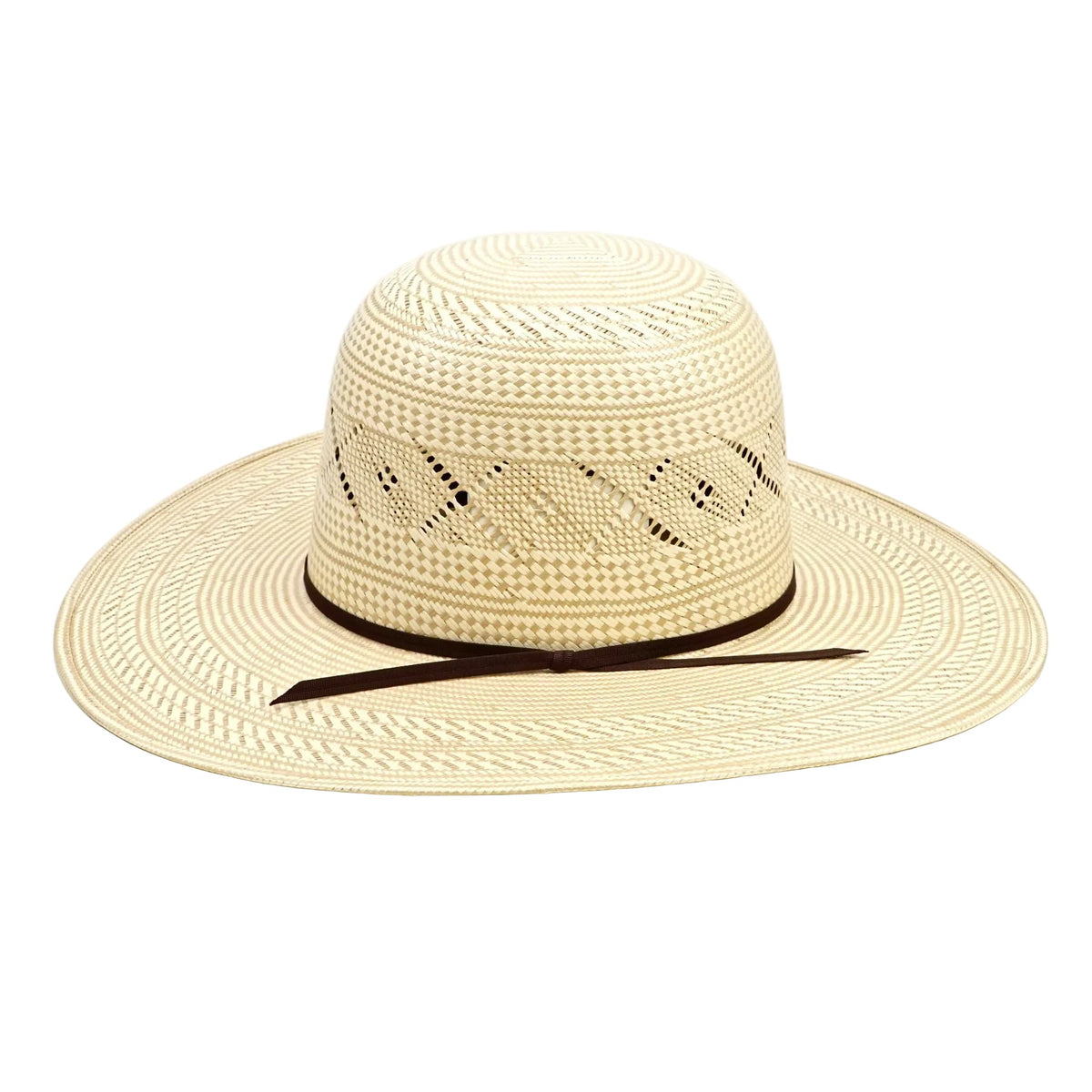 TC Hats - 100X Straw Open Crown Hat - Two-Tone X-Flower - Gomez Western Wear